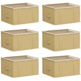 Kutija za pohranu s prozirnim prozorom na vrhu 6 pcs Krem - Krem 6 43 x 34 x 23 cm | shoptok.hr