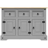  Komoda Corona siva 112x43x78 cm masivna borovina meksički stil | shoptok.hr