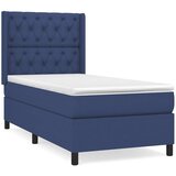  Krevet s oprugama i madracem plavi 80x200 cm od tkanine | shoptok.hr