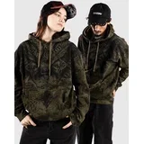 Death Eyes Pulover s kapuco green / black camo