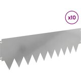  Ograda oko Travnjaka 10 pcs 103 x 30 cm metal Srebrna | shoptok.hr