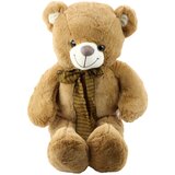 Plišana igračka medo sa smeđim šalom na linije 60cm - smeđi | shoptok.hr