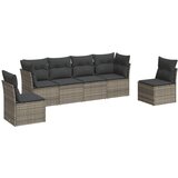  The Living Store Vrtna sedežna garnitura 6-delna z blazinami siv poli ratan - Vrtna Sedežna Garniture, (21449459) | Shoptok.si