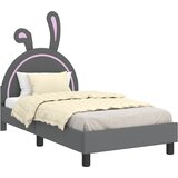  Krevet za djecu s uzglavljem Svijetlo siva 80 x 160 cm PU | shoptok.hr