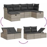  6-dijelni set vrtnih sofa od poliratana s jastucima svjetlosivi | shoptok.hr