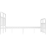  Metalni okvir kreveta uzglavlje i podnožje bijeli 135 x 190 cm | shoptok.hr