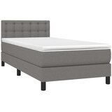  box spring s madracem LED tamnosivi 90x190 cm tkanina | shoptok.hr
