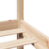  Okvir za krevet s uzglavljem 135 x 190 cm od masivne borovine - Smeđa 135 x 190 cm | shoptok.hr