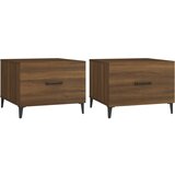 Furnova Klubska mizica s kovinskimi nogami 2 kosa 50x50x40 cm, (21914790) | Shoptok.si