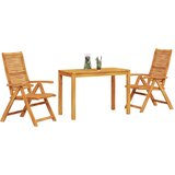  Vrtni set za objed 3 pcs Smeđa Čvrsto drvo akacije | Eponuda.com