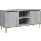 Maison Chic TV omarica - TV stojalo - Televizijska omarica s trdnimi lesenimi nogami siva sonoma 103,5x35x50 cm, (21700967) Cene