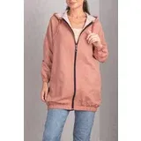 armonika Women's Tile Zippered Hoodie Trench