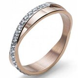  Ženski oliver weber twist rosegold prsten sa swarovski belim kristalima m ( 41151m ) Cene