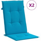  Jastuci za vrtne stolice 2 kom plavi 120 x 50 x 3 cm od tkanine | shoptok.hr