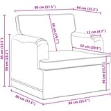 SOFA Tamno siva 84 x 80 x 85 cm tkanina | shoptok.hr