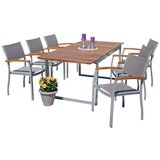 Gardenson Vrtna Garnitura Naxos, 7-Delno, Raztegljiva Miza | Shoptok.si