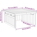  za kosilicu Smeđa 73.5 x 81.5 x 38.5 cm | shoptok.hr