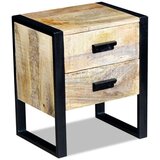 vidaXL Stranska Mizica z 2 Predaloma Masiven Les Akacije 43x33x51 cm | Shoptok.si
