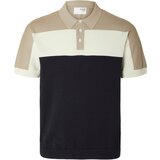 Selected Homme Majica 'MATTIS' mornarska / brokat / bela Cene
