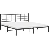  Metalni okvir za krevet s uzglavljem crni 193x203 cm | Eponuda.com