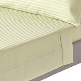 HOMESCAPES Žajbljevo zeleno platno iz satenastih trakov iz egiptovskega bombaža s 330 nitmi, 230x255 cm, (20750764) | Shoptok.si