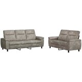  Set sofe 2 pcs Svjetlosiva Umetnička suknja koža - Svjetlosiva 2-sjedalo (140 cm) + 3-sjedalo | shoptok.hr