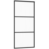  Klizna vrata od stakla ESG i aluminija 90 x 205 cm crna | shoptok.hr