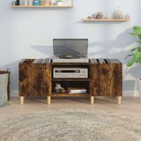 vidaXL Omarica za gramofonske plošče dim. hrast 121x38x48 cm inž. les | Shoptok.si