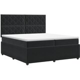  Boxspring krevet s madracem Crna 200 x 200 cm Baršun | shoptok.hr