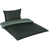 Dieter Knoll OBOJESTRANSKA POSTELJNINA STRIPES DK 140/200 cm saten zelena | Shoptok.si