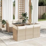 vidaXL 6-dijelni set vrtnih sofa s jastucima bež od poliratana | shoptok.hr