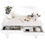 Kondela Toaletna mizica z LED lučmi, bela, LEDIO | Shoptok.si