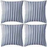  The Living Store Zunanje blazine 4 kosi črtaste 45x45 cm mornarsko modre - Zunanja Blazina, (21452286) | Shoptok.si