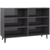 Maison Chic Komoda - Predalnik visok sijaj siva 103,5x35x70 cm iverna plošča, (21722493) | Shoptok.si