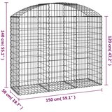  Gabionska košara s lukom 150x50x120/140 cm pocinčano željezo | Eponuda.com