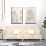 The Living Store Kavč dvosed z ležiščem krem blago - Raztegljiv Kavč, (21661434) | Shoptok.si