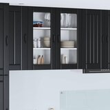  Zidni stakleni ormarić Lucca Crna 80 x 31 x 80 cm | shoptok.hr