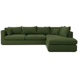 Scandic Tamno zelena kutna garnitura (desni kut) Comfy -