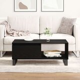 vidaXL Klubska miza Črni hrast Inženirski les in metal Standardna | Shoptok.si