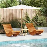  Ležaljka 2 pcs Smeđa 154 x 60 x 74 cm Čvrsto drvo akacije | shoptok.hr