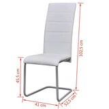  Nihajni jedilni stoli 4 kosi belo umetno usnje | Shoptok.si