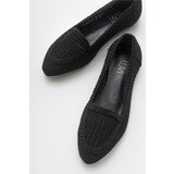 LuviShoes Women's Black Knitted Flat Flat Shoes 101 Cene