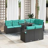  Sjedeća garnitura za vrt 9 kom. Crna Poli ratan 289 x 124 x 85 cm | shoptok.hr