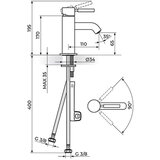 Rosan Gee.O baterija za lavabo JG30101
