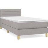 Box spring postelja z vzmetnico svetlo siv 100x200 cm blago, (20726629) | Shoptok.si