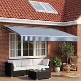  Zamjensko platno za tendu Plava i bijela 450 × 300 cm Poliester | shoptok.hr