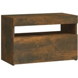 Noćni ormarić s LED svjetlima boja dimljenog hrasta 60x35x40 cm | shoptok.hr