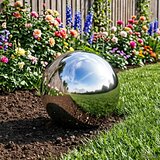  Ogledalna Lopta Ø 20 cm Srebrna Nehrđajući čelik 201 | shoptok.hr