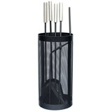 Pribor za Kamin DKD Home Decor Crna Nehrđajući Čelik Čelik 11 x 2 x 51 cm (4 Dijelovi) | shoptok.hr