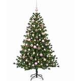  Umjetno božićno drvce s kuglicom 210 cm 300 LED lampica - 210 cm s LED-ima i ružičastim lopticama | shoptok.hr